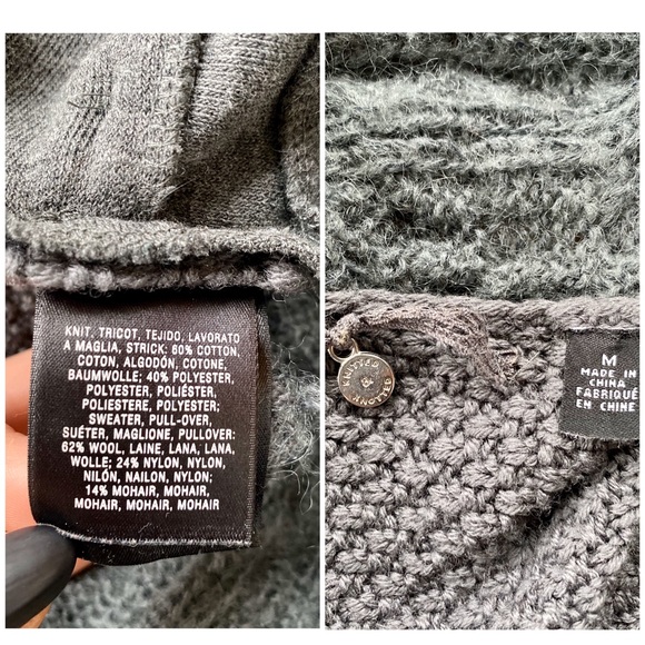 Anthro | Knitted & Knotted Gray Wool / Mohair Blend Cardigan - Picture 8 of 8